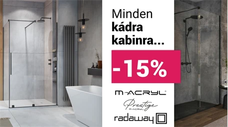 15% kedvezmény a fürdőszoba felújításához!
