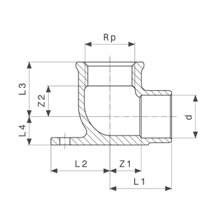 Viega falikorong 22, 3/4" VG-111304