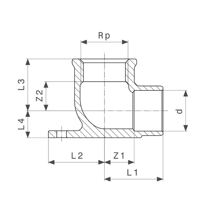Viega falikorong 22, 3/4" VG-111304