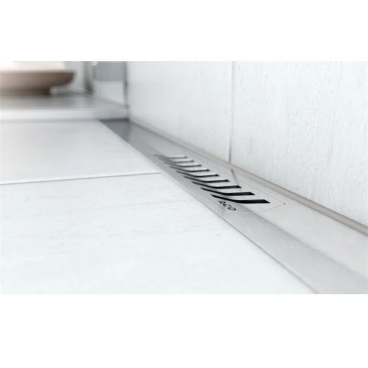 Aco ShowerDrain S+ lineáris zuhanylefolyó négyzetmintás ráccsal 80 cm acél 9010.51.01