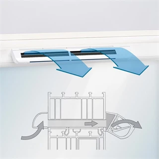 Aereco higroszabályozású légbevezető, 11-35m3/h (10Pa), 22-70m3/h (40Pa), nem lez., fehér EMM916 Aereco higroszabályozású légbevezető, 11-35m3/h (10Pa), 22-70m3/h (40Pa), nem lez., fehér EMM916
