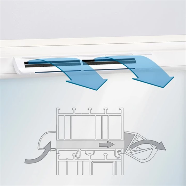 Aereco higroszabályozású légbevezető, 11-35m3/h (10Pa), 22-70m3/h (40Pa), nem lez., fehér EMM916 Aereco higroszabályozású légbevezető, 11-35m3/h (10Pa), 22-70m3/h (40Pa), nem lez., fehér EMM916