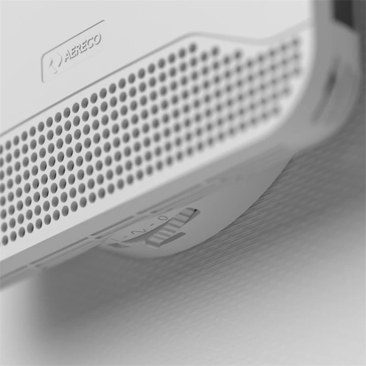 Aereco önszabályozó, növelt léghozamú falátvezetéses légbevezető 40m3/h (10Pa), 80m3/h (40Pa), O100 mm, fehér EFT026 KIV