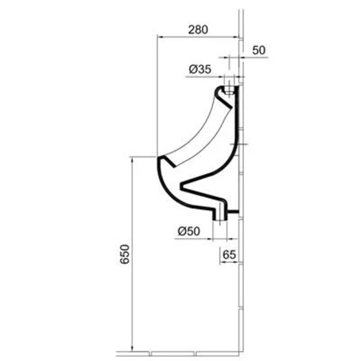Alföldi Bázis felső bekötésű piszoár ALF-4332 00 01