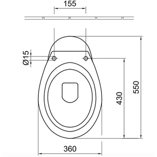 Alföldi Bázis mélyöblítésű WC csésze, alsó kifolyású, fehér ALF-4033 00 01