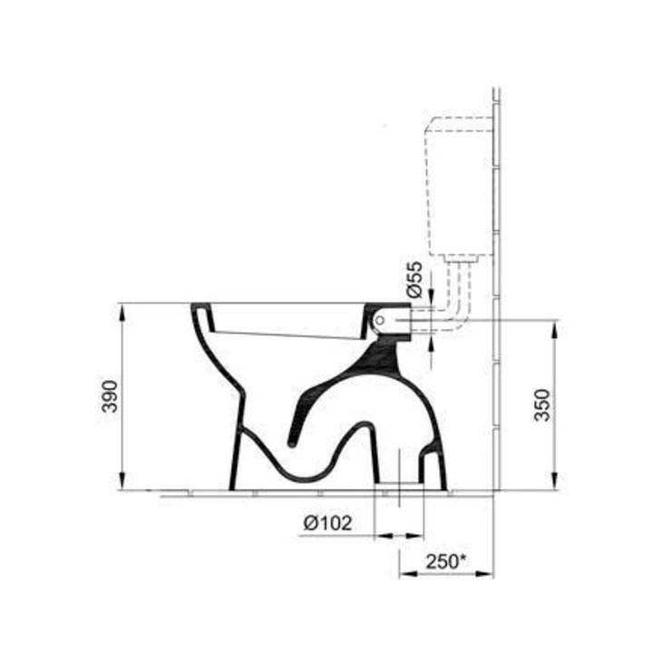 Alföldi Bázis mélyöblítésű, alsó kifolyású wc, fehér ALF-4035 69 01