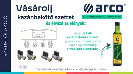 ARCO akció – ajándék olívaolaj vásárlásod után! ARCO akció – ajándék olívaolaj vásárlásod után!