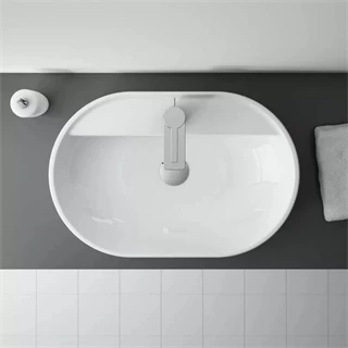 Arezzo design Babette pultra ültethető mosdó 62 cm, fehér AR-145079 Arezzo design Babette pultra ültethető mosdó 62 cm, fehér AR-145079