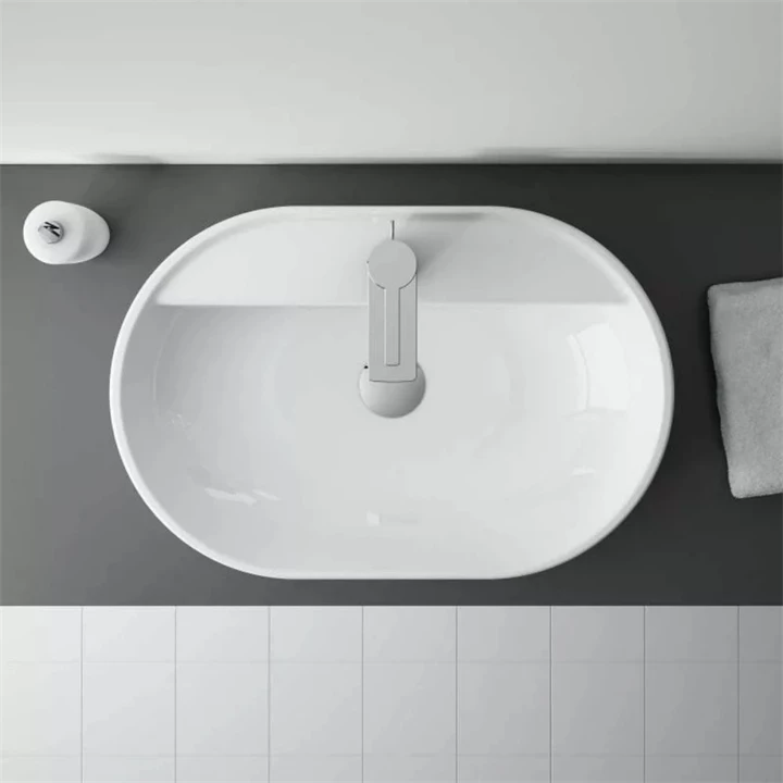 Arezzo design Babette pultra ültethető mosdó 62 cm, fehér AR-145079 Arezzo design Babette pultra ültethető mosdó 62 cm, fehér AR-145079
