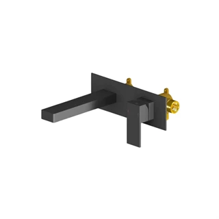 Arezzo CUBEFIELD fali mosdócsaptelep, fekete AR-4403B
