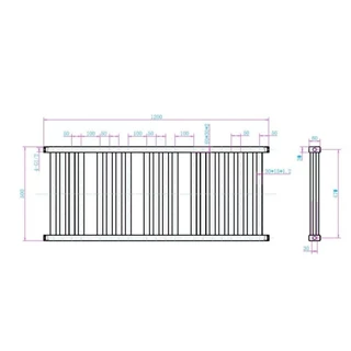 Arezzo design DUO WHITE 1200X500 törölközőszárítós radiátor AR-DU12050W Arezzo design DUO WHITE 1200X500 törölközőszárítós radiátor AR-DU12050W