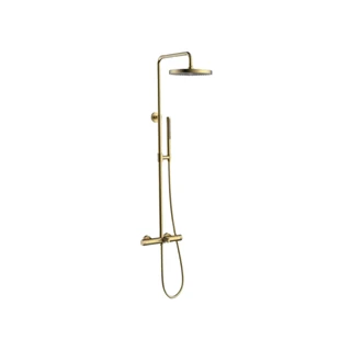 Arezzo design ELEGANT termosztátos zuhanyrendszer kádtöltővel, szálcsiszolt arany AR-3095BG