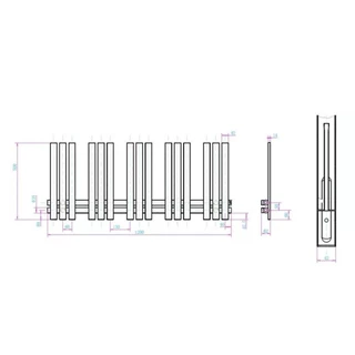 Arezzo design Horizont antracit slim1200x500 törölközőszárítós radiátor AR-HS12050A Arezzo design Horizont antracit slim1200x500 törölközőszárítós radiátor AR-HS12050A