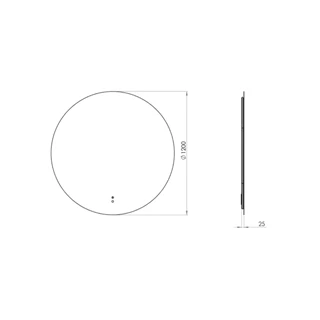 Arezzo design kerek LED tükör, 120 cm AR-168513