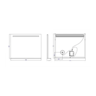 Arezzo design LED tükör világító polccal és kozmetikai tükörrel 1000x800 mm AR-10080KT