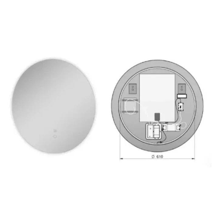 Arezzo design kerek fali LED tükör 75 cm AR-167639