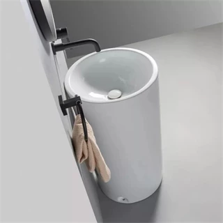 Arezzo design Lincoln álló porcelán mosdó 45x45x81 cm, fényes fehér AR-M9014A Arezzo design Lincoln álló porcelán mosdó 45x45x81 cm, fényes fehér AR-M9014A