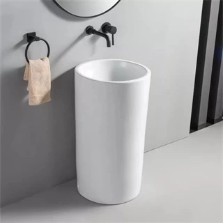 Arezzo design Lincoln álló porcelán mosdó 45x45x81 cm, fényes fehér AR-M9014A Arezzo design Lincoln álló porcelán mosdó 45x45x81 cm, fényes fehér AR-M9014A