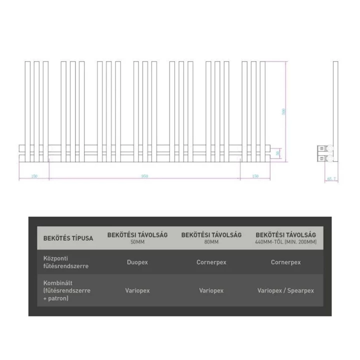 Arezzo design linear black 1200x500 törölközőszárító radiátor LR12050B Arezzo design linear black 1200x500 törölközőszárító radiátor LR12050B
