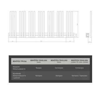 Arezzo design Linear fehér 1250x500 törölközőszárítós radiátor AR-LR12050W Arezzo design Linear fehér 1250x500 törölközőszárítós radiátor AR-LR12050W