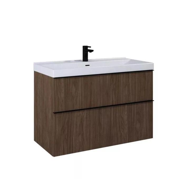 Arezzo design Monterey 100 alsószekrény 2 fiókkal és szifonkivágással, lincoln dió AR-168687 Arezzo design Monterey 100 alsószekrény 2 fiókkal és szifonkivágással, lincoln dió AR-168687