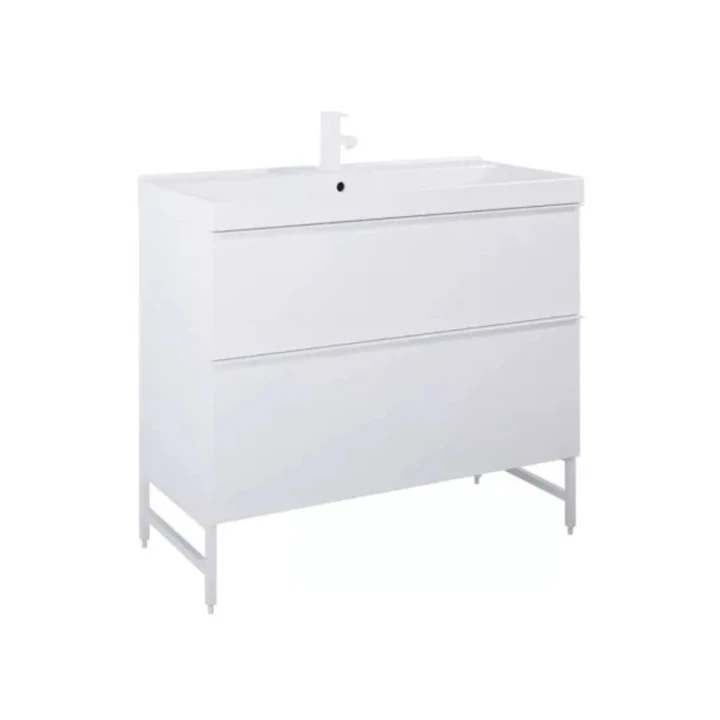 Arezzo MONTEREY fürdőszobai alsószekrény 100 cm, 2 fiókos, matt fehér AR-167598