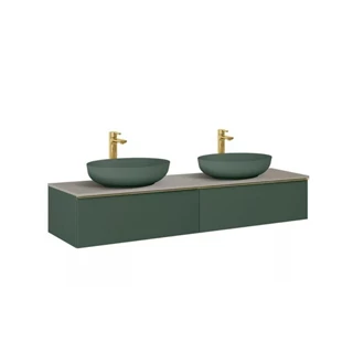 Arezzo design Monterey 160 alsószekrény két fiókkal, matt zöld AR-169475 Arezzo design Monterey 160 alsószekrény két fiókkal, matt zöld AR-169475