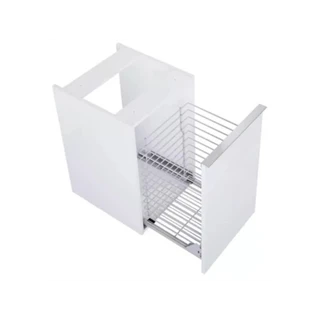 Arezzo design Monterey oldalszekrény szennyeskosárral 40 cm, matt fehér AR-167608