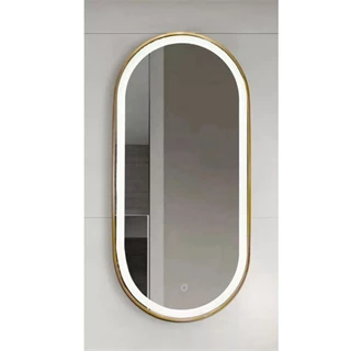 Arezzo design okos LED tükör 40x90 cm, szálcsiszolt arany kerettel AR-3056 Arezzo design okos LED tükör 40x90 cm, szálcsiszolt arany kerettel AR-3056