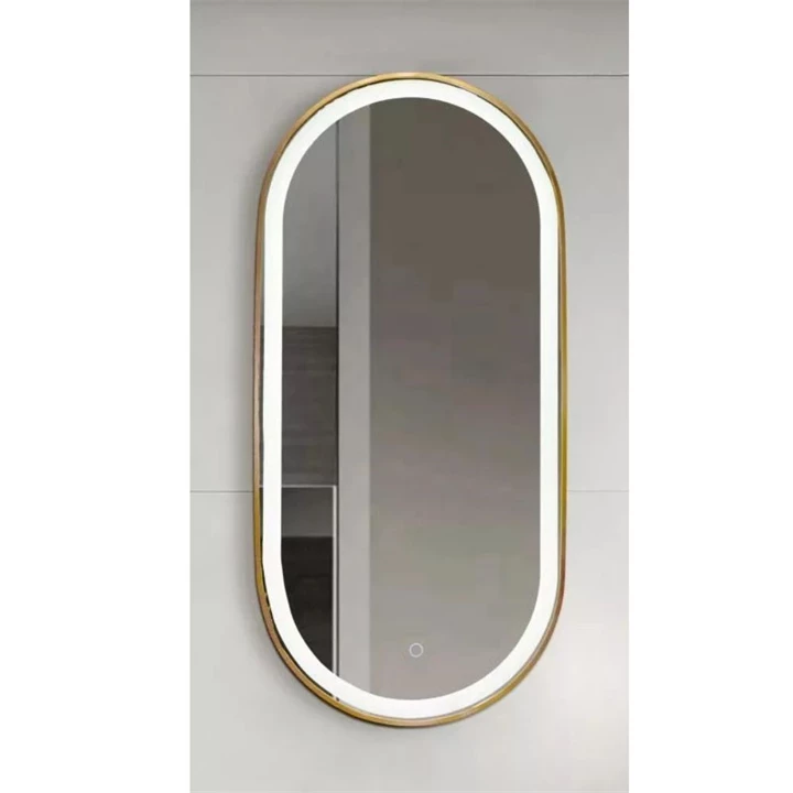 Arezzo design okos LED tükör 40x90 cm, szálcsiszolt arany kerettel AR-3056 Arezzo design okos LED tükör 40x90 cm, szálcsiszolt arany kerettel AR-3056