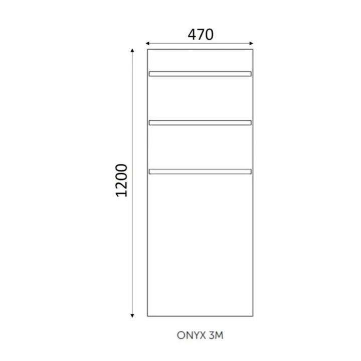 Arezzo design ONYX 3 WHITE elektromos törölközőszárító radiátor AR-ONYX3MW Arezzo design ONYX 3 WHITE elektromos törölközőszárító radiátor AR-ONYX3MW