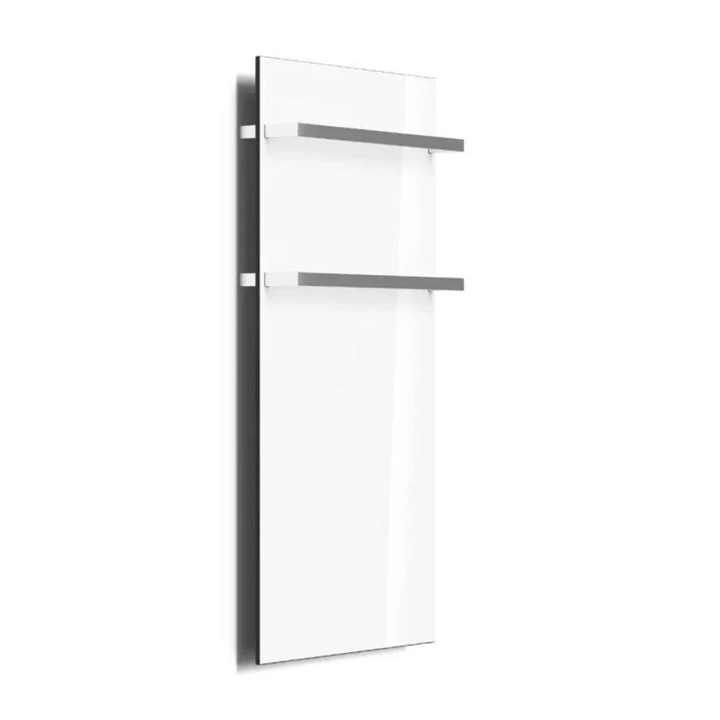 Arezzo design ONYX WHITE 2 elektromos törölközőszárító radiátor fényes fehér üveg AR-ONYX2MW