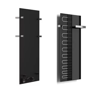 Arezzo design ONYX WHITE 2 elektromos törölközőszárító radiátor fényes fehér üveg AR-ONYX2MW