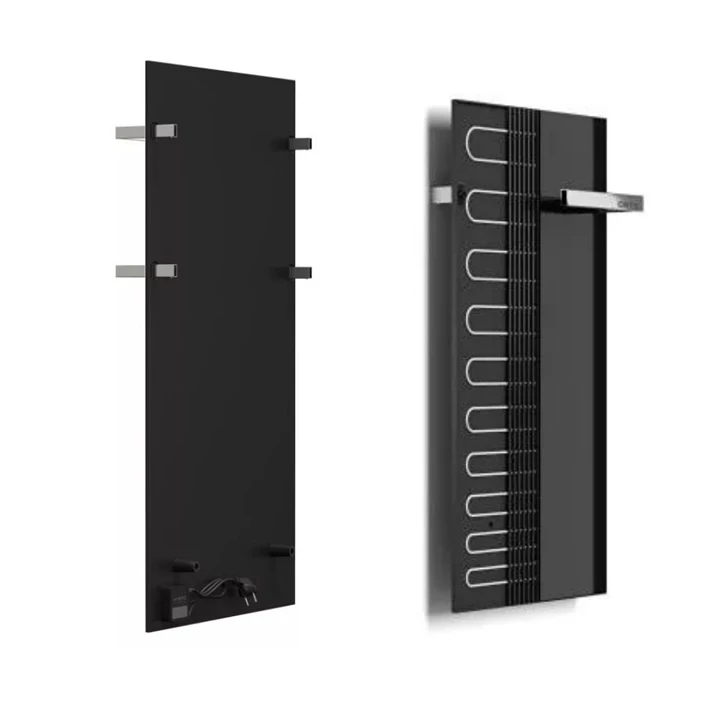 Arezzo design ONYX WHITE 2 elektromos törölközőszárító radiátor fényes fehér üveg AR-ONYX2MW