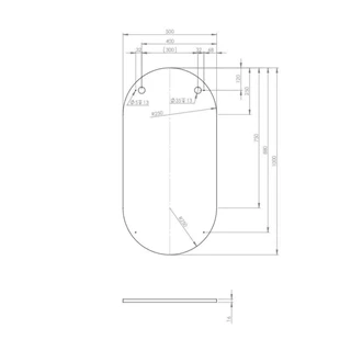 Arezzo design ovális tükör 50x100 cm AR-167567