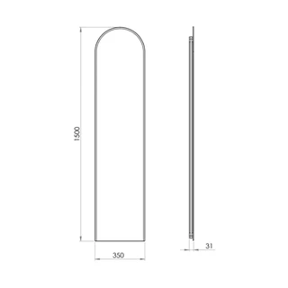 Arezzo design SHARON 35/150 led tükör, arany AR-168510
