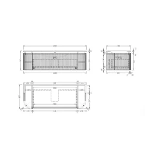 Arezzo SIERRA fürdőszobai alsószekrény 120 cm, 1 fiók, 2 ajtó, matt fehér AR-81879120MW