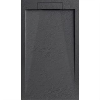 Arezzo STONE pala hatású öntött márvány zuhanytálca, 120x90 cm-es, antracit (2 doboz) AR-DYT129LA