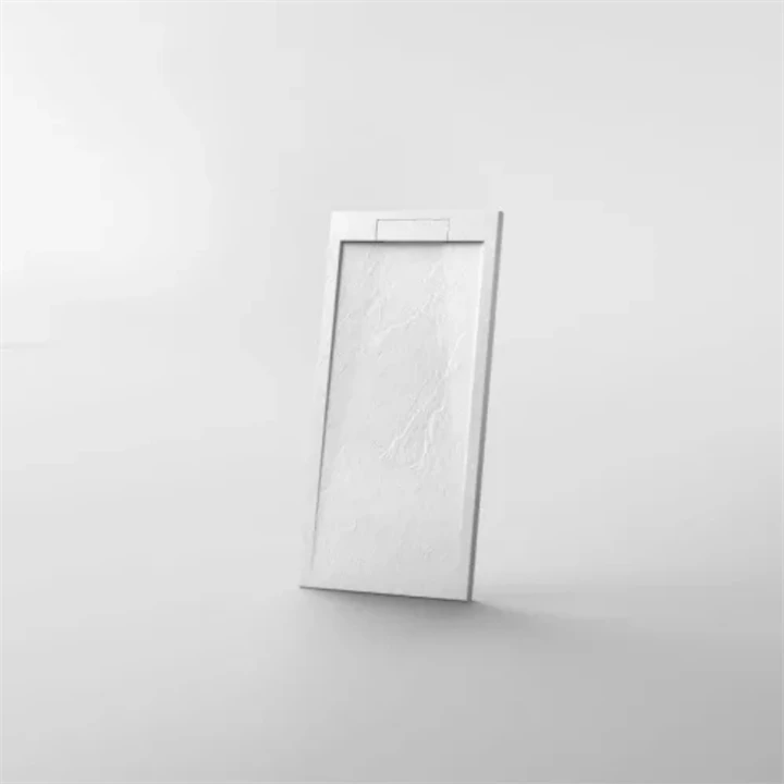 Arezzo STONE pala hatású öntött márvány zuhanytálca, 120x90 cm-es, fehér (2 doboz) AR-DYT129LW