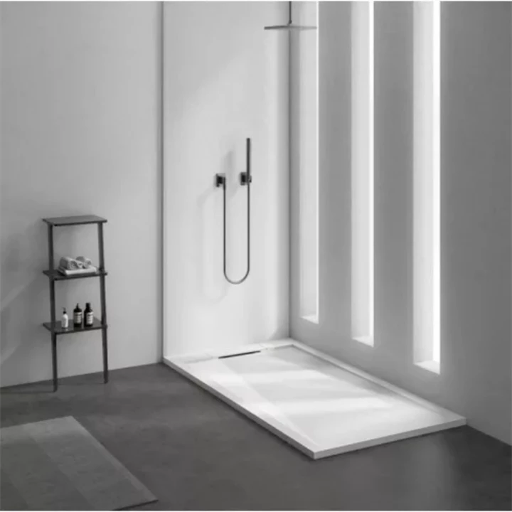 Arezzo STONE pala hatású öntött márvány zuhanytálca, 120x90 cm-es, fehér (2 doboz) AR-DYT129LW