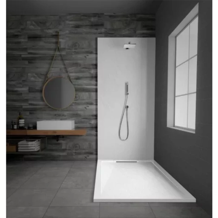 Arezzo STONE pala hatású öntött márvány zuhanytálca, 120x90 cm-es, fehér (2 doboz) AR-DYT129LW