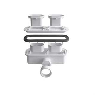 Arezzo STONE pala hatású öntött márvány zuhanytálca, 120x90 cm-es, fehér (2 doboz) AR-DYT129LW