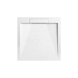 Arezzo STONE pala hatású öntött márvány zuhanytálca, 90x90 cm-es, fehér (2 doboz) AR-DYT099LW