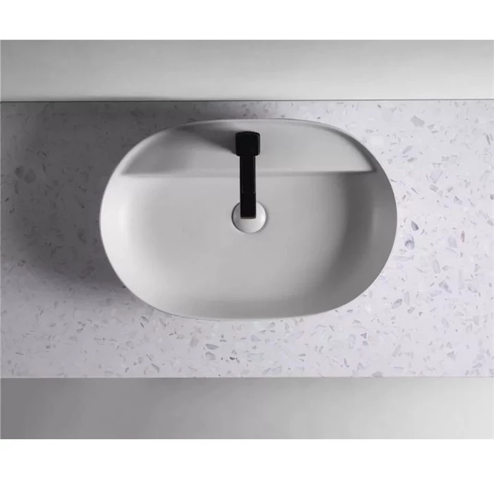 Arezzo design Terrazzo márványpult 161x46 cm, matt fehér mintázatú AR-168543 Arezzo design Terrazzo márványpult 161x46 cm, matt fehér mintázatú AR-168543