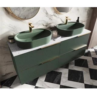 Arezzo design Terrazzo márványpult 161x46 cm, matt fehér mintázatú AR-168543 Arezzo design Terrazzo márványpult 161x46 cm, matt fehér mintázatú AR-168543