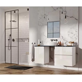 Arezzo design Monterey 60cm-es alsószekrény mosdópulthoz 2 fiókkal magasfényű fehér AR-167089 Arezzo design Monterey 60cm-es alsószekrény mosdópulthoz 2 fiókkal magasfényű fehér AR-167089