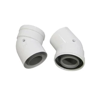 Ariston 45°-os könyökidom alu/pp, 80/125 mm 3318092 Ariston 45°-os könyökidom alu/pp, 80/125 mm 3318092