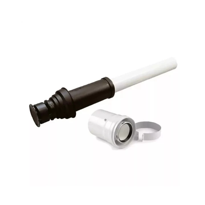 Ariston tetőátvezető idom O80/125, AL/PPS, O60/100 kúpos hüvellyel, fekete 3318080