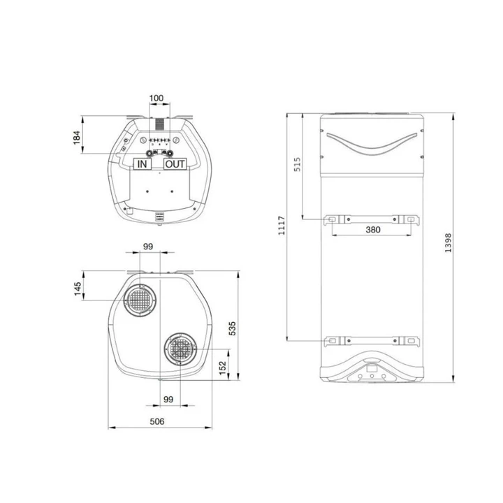 Ariston NUOS EVO A+ 110 WH fali monoblokkos használati melegvíz hőszivattyú, 110 literes 3629057 Ariston NUOS EVO A+ 110 WH fali monoblokkos használati melegvíz hőszivattyú, 110 literes 3629057