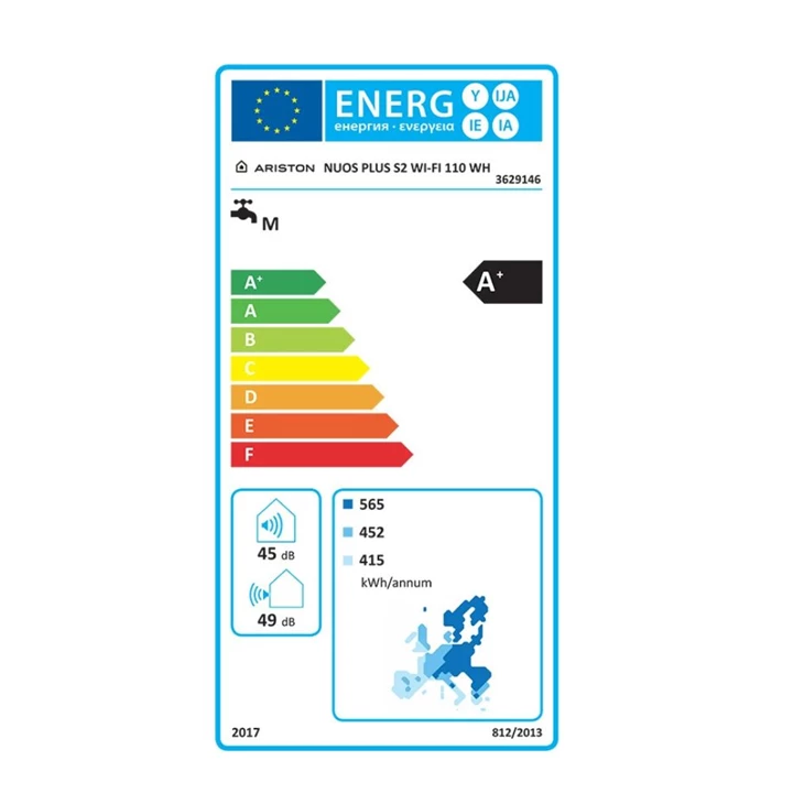 Ariston HMV hőszivattyú, NUOS PLUS S2 WI-FI 110 WH 110, fali monoblokkos használati melegvíz hőszivattyú 3629146 Ariston HMV hőszivattyú, NUOS PLUS S2 WI-FI 110 WH 110, fali monoblokkos használati melegvíz hőszivattyú 3629146